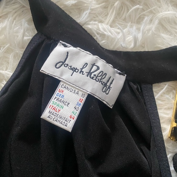 Vintage 1990 JOSEPH Ribkoff black V-neck front twist sleeveless tank top blouse - Picture 4 of 4